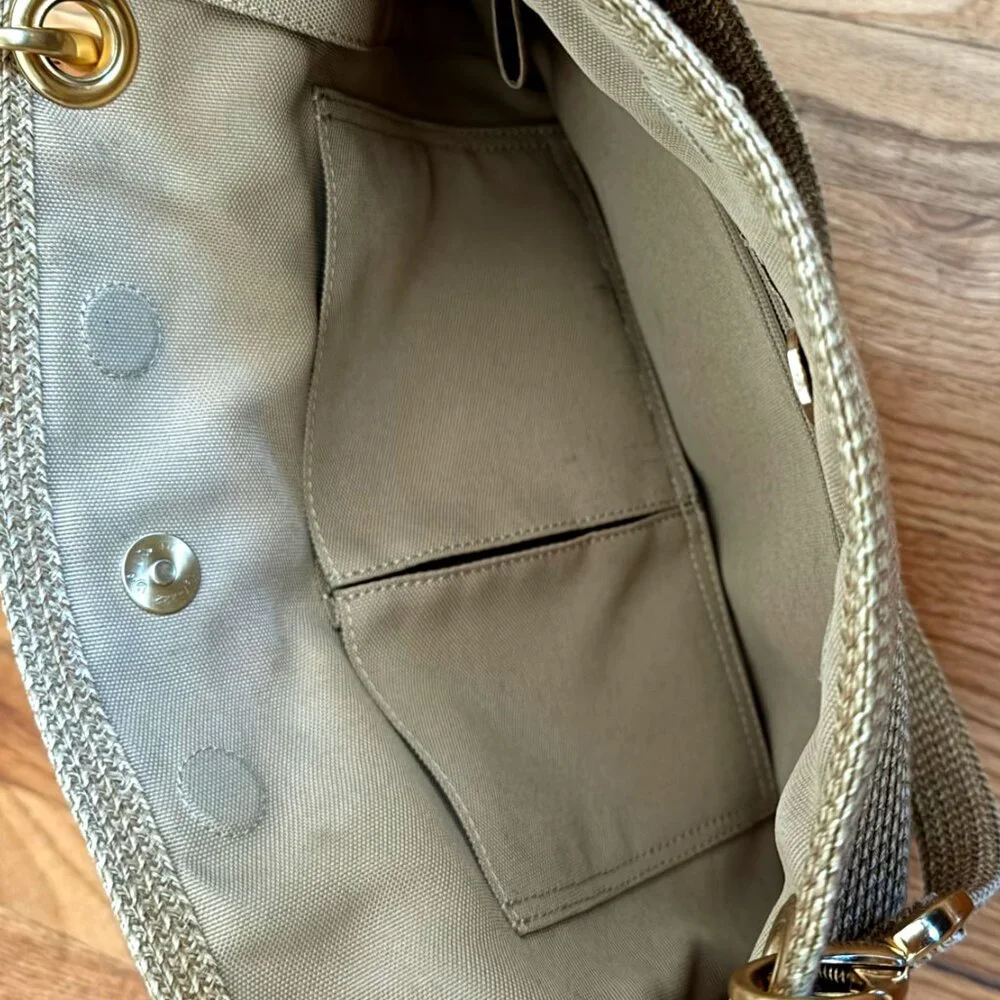 ERIC JAVITZ tan raffia shoulder bag - Picture 6 of 6